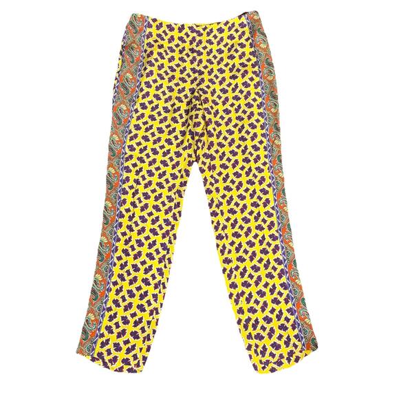Ralph Lauren Purple Label Pants - Ralph Lauren Collection Simone Pleated Mulberry Silk Pants 6 Yellow Purple Label